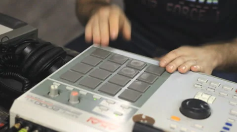 Dj party drum machine beat making Stock Footage 51771665