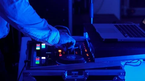 A dj on a party Stock Footage 99007216