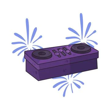 DJ party illustration Stock Illustration