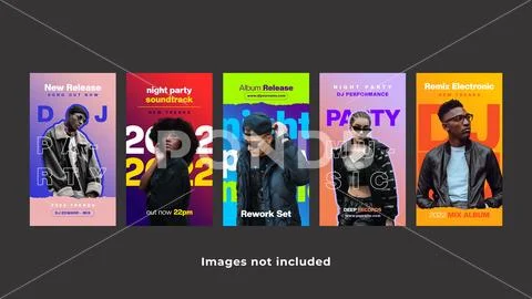 DJ Party Instagram Stories PSD Template