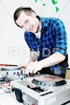 Dj on party Stock Photos