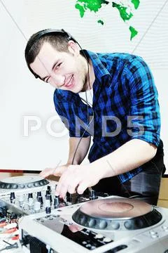 Dj on party Stock Photos