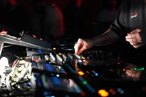 DJ Performs during Longest Day event in Istanbul Grand Airport, Turkiye Stock Photos