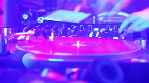 Dj play music Video stock 33375262
