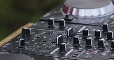 Dj Play Music on Mixing Console 4K Video stock 297610080