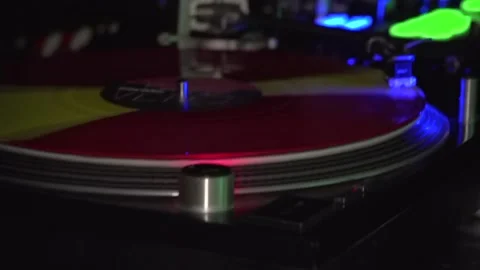 DJ playing and scratching Stock Footage 146334763