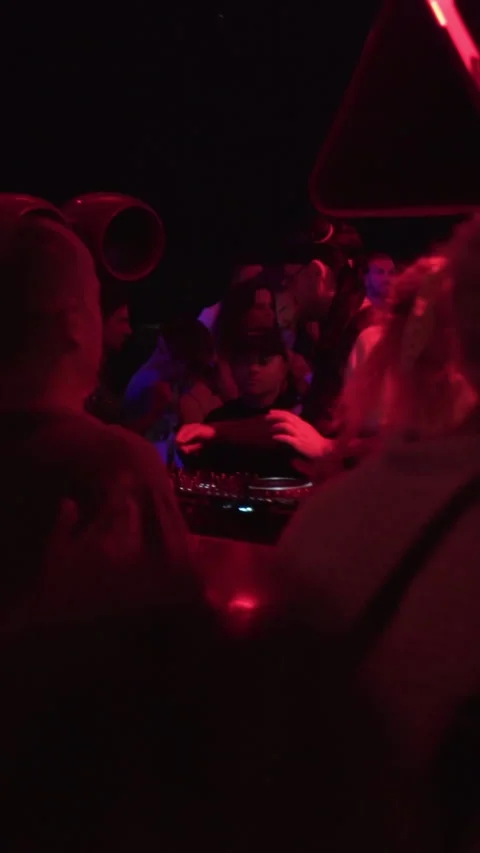 DJ playing at bold underground party Stock Footage 337902904