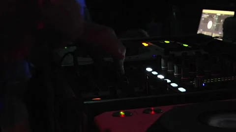 DJ playing Stock Footage 146333854