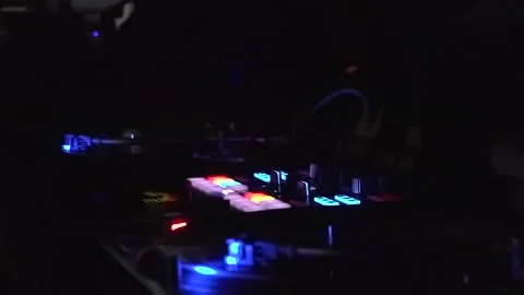 DJ playing in keypad Stock Footage 146334281