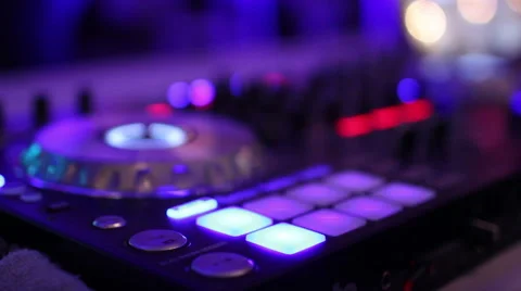 DJ playing music close up Stock Footage 45533159
