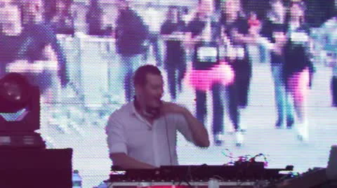 Dj playing music Stock Footage 22183535