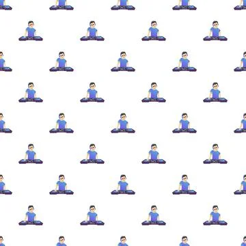 Dj playing music seamless pattern for party background Stock Illustration
