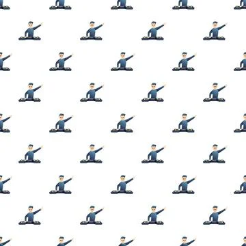 Dj playing music seamless pattern for parties Stockillustratie