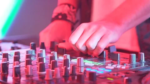 Dj is playing at party Stock Footage 115024368