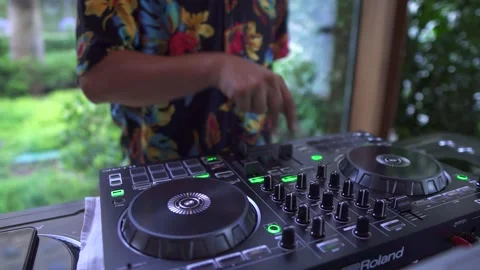 DJ Playing Roland Deck Stock Footage 172287335