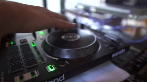 DJ PlayingRolandDeck Stock Footage 172287341