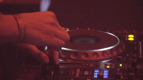 Dj Plays Mix On Controller At A Disco Stock-Footage 126358559