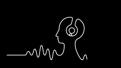 Dj profile - Self  Drawing Line  Animation Video stock 102341879