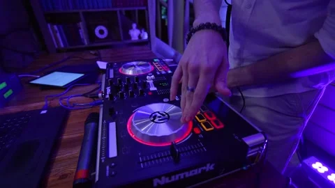 DJ remote with DJ hands 動画素材 226888980