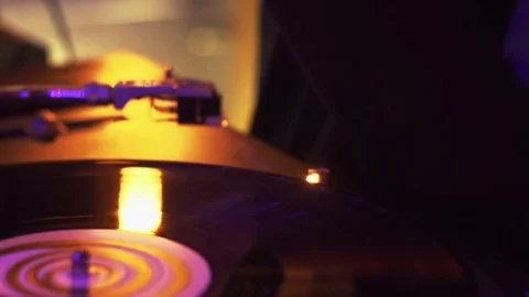 DJ removes the needle Stock Footage 78630102