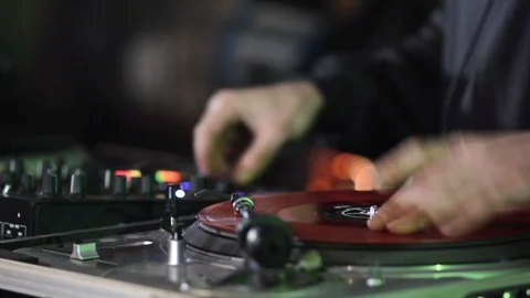 Dj scratching Stock Footage 94545379
