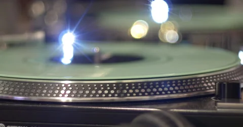 DJ ScratchIng Vinyl Close Up Stock Footage 62306230