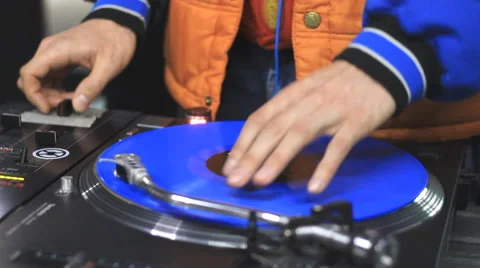 Dj scratching vinyl Stock Footage 51770854