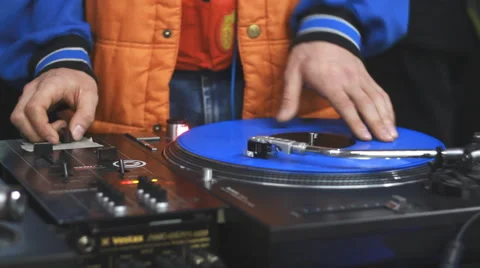 Dj scratching vinyl Stock Footage 51770911