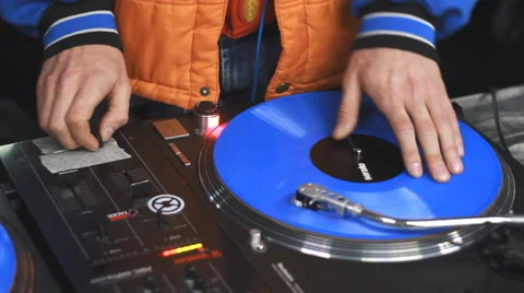 Dj scratching vinyl Stock Footage 51771194