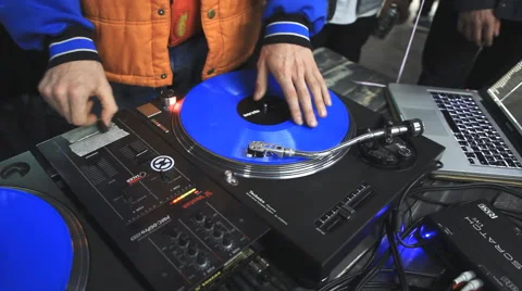 Dj scratching vinyl Stock Footage 51771215