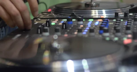 DJ Scrathing And Mixing Stock Footage 62306896