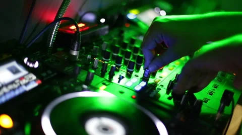 Dj in session Stock Footage 53076896