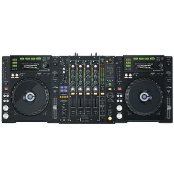 Dj set 3d render Stock Illustration