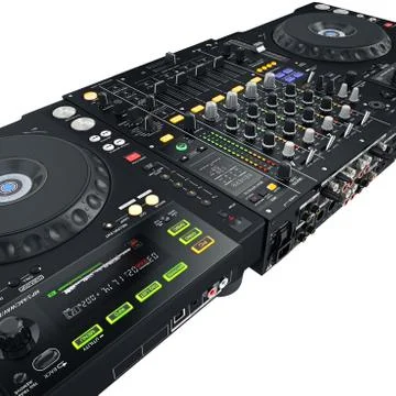 DJ set black Stock Illustration