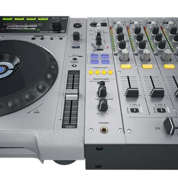 Dj set controls gray Illustrazione stock