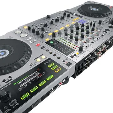 DJ set gray Illustrazione stock