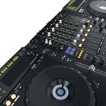 DJ set illuminated Stock Illustration