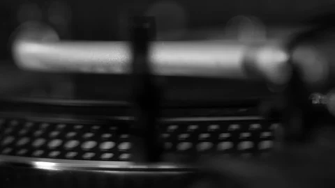 Dj Setup, mixer, turntable, black&amp;white 5 Stock Footage 103180600