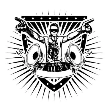 Dj shield Stock Illustration
