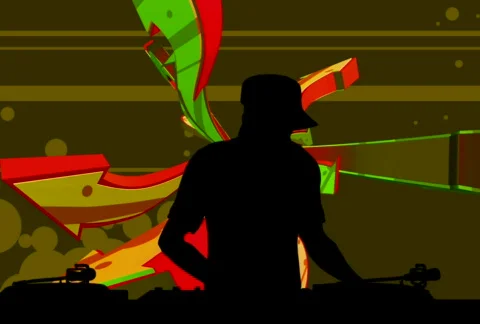 Dj silhouette 스톡 동영상 508720
