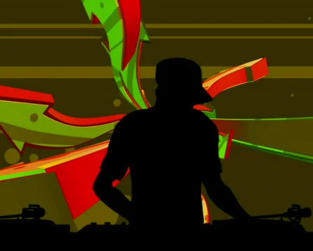Dj silhouette 스톡 동영상 508803