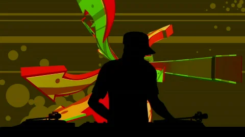 Dj silhouette hd 스톡 동영상 509255
