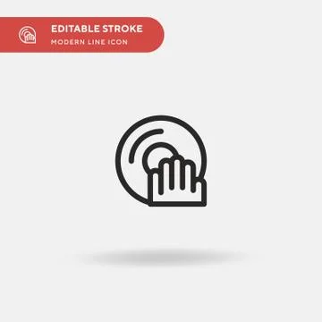 Dj Simple vector icon. Illustration symbol design template for web mobile UI  Stock Illustration
