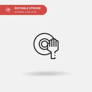 Dj Simple vector icon. Illustration symbol design template for web mobile UI  Illustrazione stock