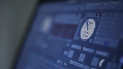Dj Software On A Notebook (Close UP) Stock Footage 126989276