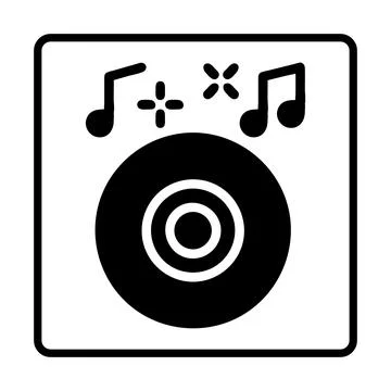 Dj solid Icon. Social media sign icons. Vector illustration isolated for grap Illustrazione stock