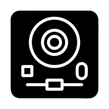 Dj solid Icon. Social media sign icons. Vector illustration isolated for gr.. Illustrazione stock