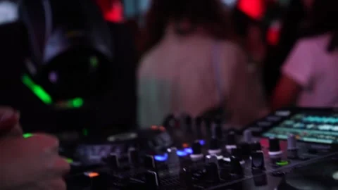 DJ sound control console for mixing Stock Footage 133775407