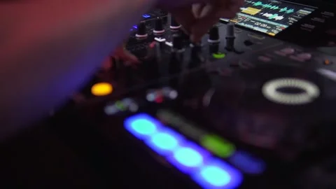 DJ sound control console for mixing Stock Footage 133775525