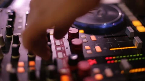 DJ spinning a record at the wedding Stock Footage 65337271